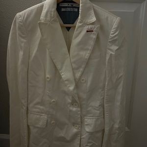 White Cotton Blazer